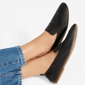 Everlane Classic Black Leather Flats